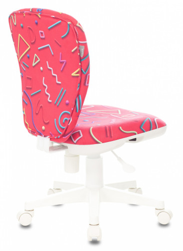 Кресло детское Бюрократ KD-W10 малиновый Sticks 05 крестов. пластик пластик белый