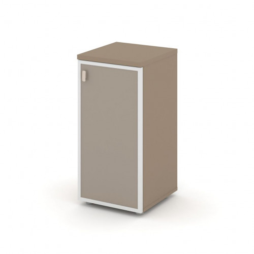 Estetica Шкаф низ. узкий прав. (1 низ. фасад стекло лакобель в раме) ES.SU-3.2R (R) U Латте/Лакобель umbra 400*420*823