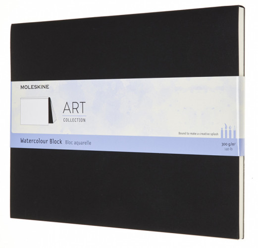Блокнот для акварели Moleskine ART WATERCOLOR ARTWBL4 XLarge 190х250мм 20л нелинованный мягкая обложка черный