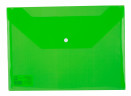 Конверт на кнопке Deli EF10452 A4 гориз. пластик 0.12мм зеленый