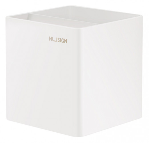 Подставка Deli NS011White Nusign 2отд. для письменных принадлежностей 84х84х86мм белый пластик