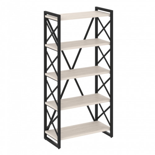 Loft Стеллаж на регулируемых опорах-5 полок VR.L-MST.O-5.8 Денвер светлый/Чёрный металл 800*400*1650