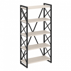 Loft Стеллаж на регулируемых опорах-5 полок VR.L-MST.O-5.8 Денвер светлый/Чёрный металл 800*400*1650