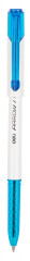 Ручка шариков. Deli Arrow EQ23-BL белый/голубой d=0.7мм син. черн. (1шт)