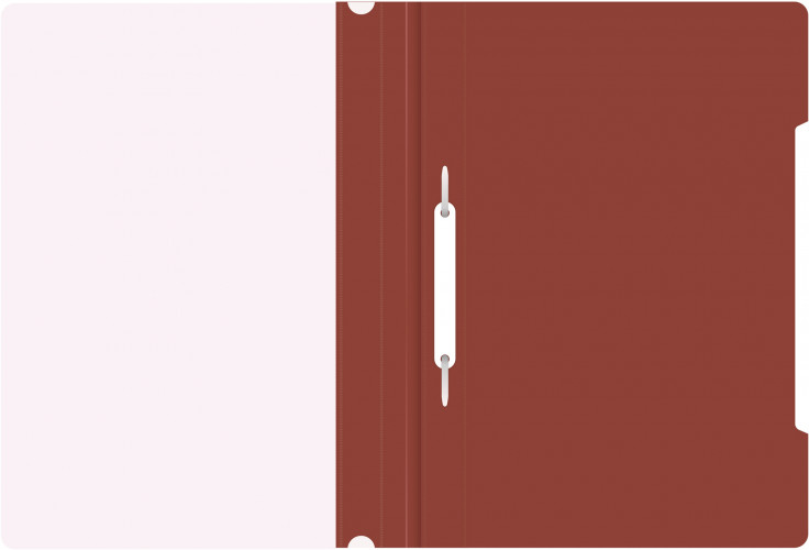 Папка-скоросшиватель Бюрократ -PS20BROWN A4 прозрач.верх.лист пластик коричневый 0.12/0.16