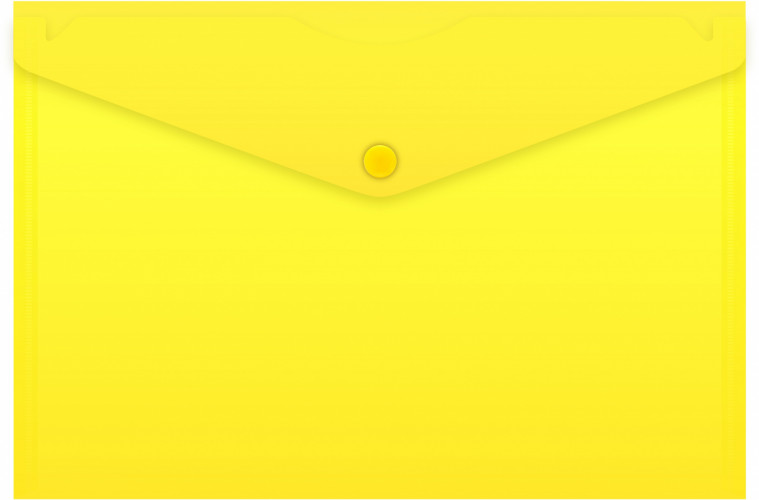 Конверт на кнопке Бюрократ -PK804A5NYEL A5 непрозрачный пластик 0.18мм желтый