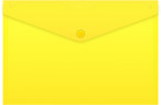 Конверт на кнопке Бюрократ -PK804A5NYEL A5 непрозрачный пластик 0.18мм желтый