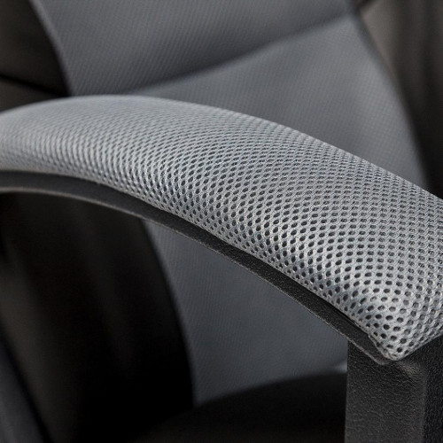 Кресло DRIVER, кож/зам/ткань, черный/серый, 36-6/12