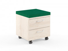 Тумба с подушкой XMC-2D.1 Бук Тиара/Зеленый XTEN