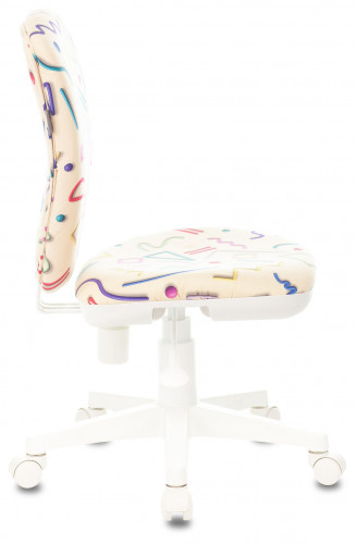 Кресло детское Бюрократ KD-W10 песочный Sticks 02 крестов. пластик пластик белый