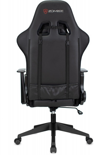 Кресло игровое Zombie GAME RGB черный эко.кожа/ткань с подголов. крестов. пластик пластик черный