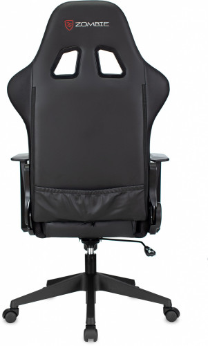 Кресло игровое Zombie GAME RGB черный эко.кожа/ткань с подголов. крестов. пластик пластик черный