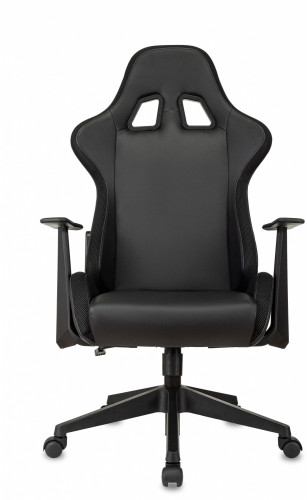 Кресло игровое Zombie GAME RGB черный эко.кожа/ткань с подголов. крестов. пластик пластик черный