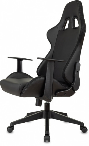 Кресло игровое Zombie GAME RGB черный эко.кожа/ткань с подголов. крестов. пластик пластик черный