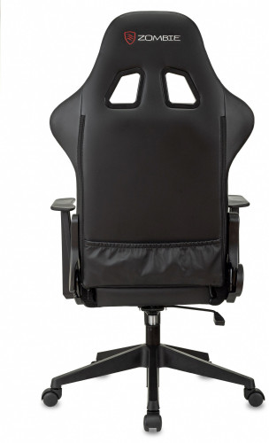 Кресло игровое Zombie GAME RGB черный эко.кожа/ткань с подголов. крестов. пластик пластик черный