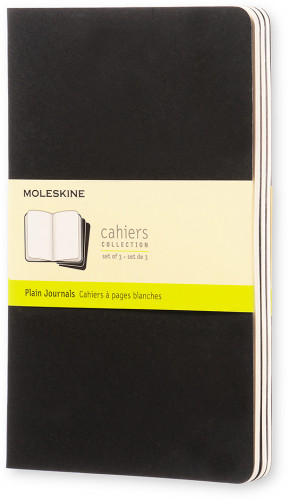 Блокнот Moleskine CAHIER JOURNAL QP318 Large 130х210мм обложка картон 80стр. нелинованный черный (3шт)