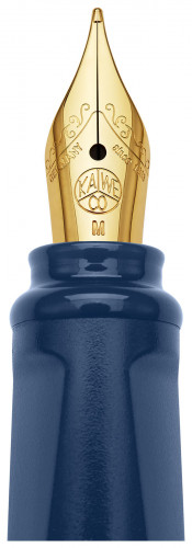 Ручка перьев. Moleskine Kaweco (KAWFOUNTPENMBLUE) синий M сталь нержавеющая/позолота син. черн. подар.кор.