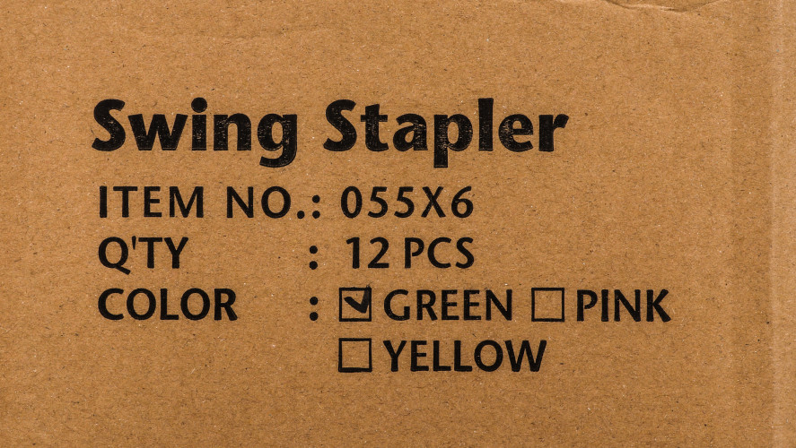 Степлер Kw-Trio 055X6-GRN Swing Standing 24/6 26/6 (20листов) зеленый 100скоб пластик коробка