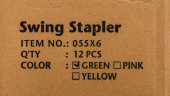 Степлер Kw-Trio 055X6-GRN Swing Standing 24/6 26/6 (20листов) зеленый 100скоб пластик коробка
