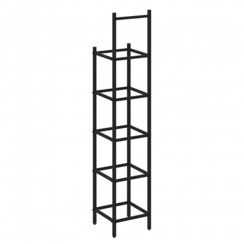 Loft Угловой проходной переходной модуль VR.L-SL.UPK-4.4.5 Чёрный металл 446*446*2280
