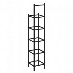 Loft Угловой проходной переходной модуль VR.L-SL.UPK-4.4.5 Чёрный металл 446*446*2280