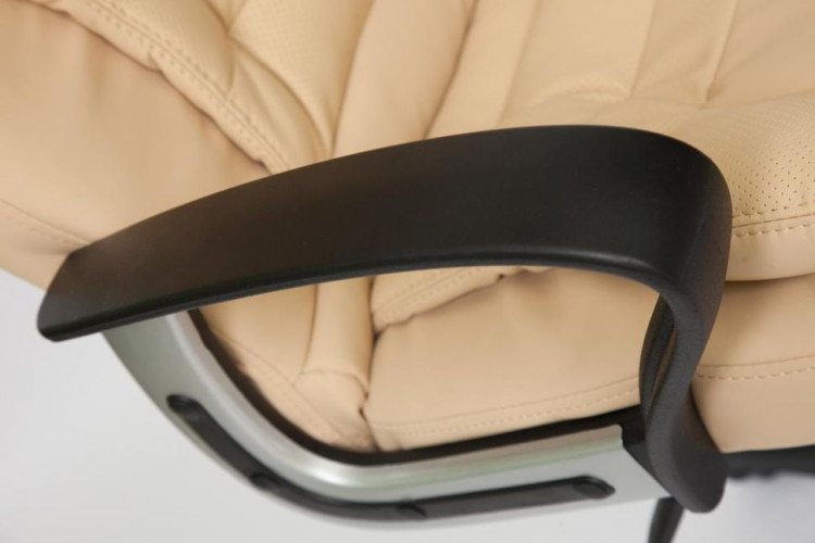 Кресло BARON, кож/зам, бежевый/бежевый перфорированный, 36-34/36-34/06