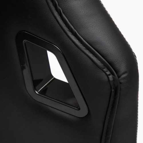 Кресло DRIVER, кож/зам/ткань, черный/синий, 36-6/10