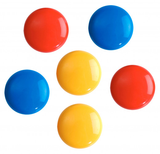 Магнит Buro для досок пластик ассорти d20мм круглый (упак.:6шт)