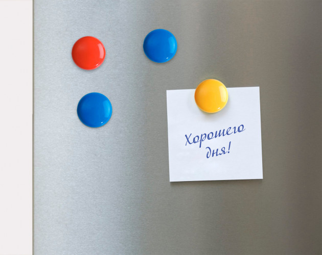 Магнит Buro для досок пластик ассорти d20мм круглый (упак.:6шт)