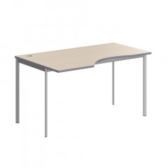Стол эргономичный СА-2S(L) Клен/Алюминий 1400х900х755. IMAGO-S
