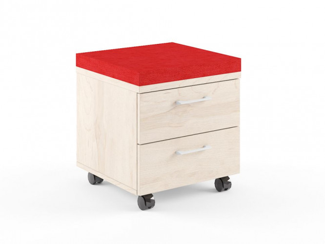 Тумба с подушкой XMC-2D.1 Бук Тиара/Красный XTEN
