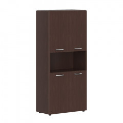 Шкаф с 2-мя комплектами глухих малых дверей и обвязкой DHC 85.4 Венге Магия 892х450х1950 DIONI