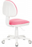 Кресло детское Бюрократ KD-3 розовый TW-13A крестов. пластик белый