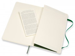 Блокнот Moleskine CLASSIC SOFT QP617K15 Large 130х210мм 192стр. клетка мягкая обложка зеленый
