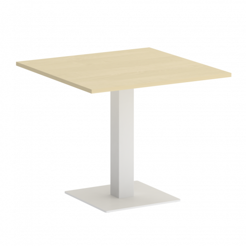 Home Office Стол квадратный VR.SP-5-90.2 Клён/Белый металл 900*900*750