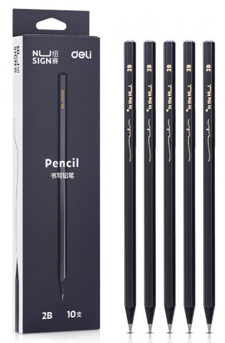Карандаш ч/г Deli NS722-2B Nusign 2B шестигран. карт.кор. (10шт)