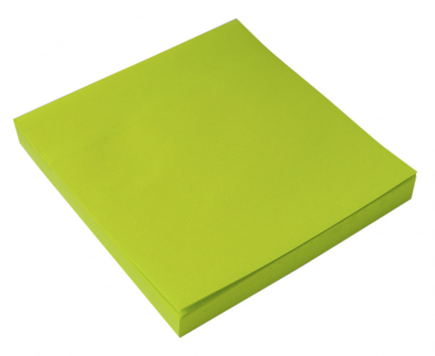 Блок самоклеящийся бумажный Silwerhof 682161-06 76x76мм 100лист. 75г/м2 неон зеленый