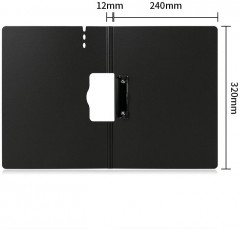 Папка-планшет Deli 64512DK-GREY A4 полипропилен вспененный темно-серый с крышкой