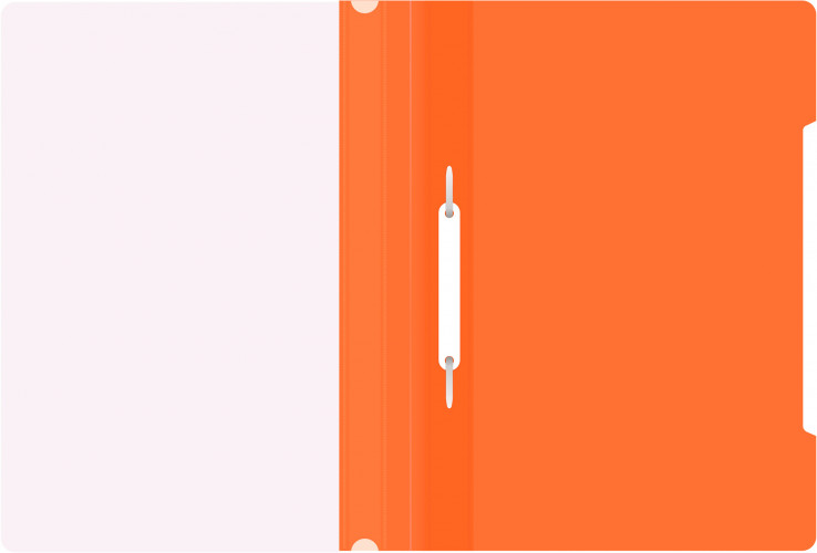 Папка-скоросшиватель Бюрократ -PS20OR A4 прозрач.верх.лист пластик оранжевый 0.12/0.16