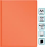 Папка панорама на 4-х кольцах Бюрократ Double Neon DNE0740/4ROR A4 пластик 0.7мм кор.40мм карм.на лиц.стор. оранжевый