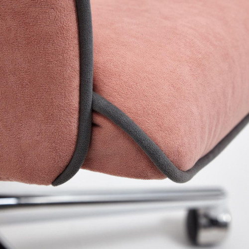 Кресло CHARM, флок , розовый, 137