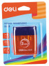 Точилка для карандашей ручная Deli E0526 2 отверстия пластик ассорти блистер