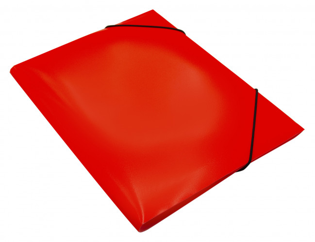 Папка на резинке Бюрократ Double Neon DNE510ORBL A4 пластик кор.30мм 0.5мм оранжевый/черный