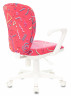 Кресло детское Бюрократ KD-W10AXSN малиновый Sticks 05 крестов. пластик пластик белый