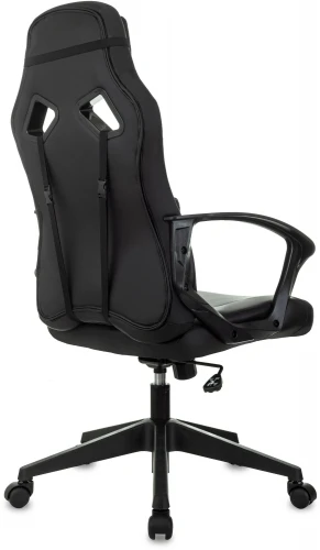 Кресло игровое Zombie 300 черный эко.кожа крестов. пластик пластик черный