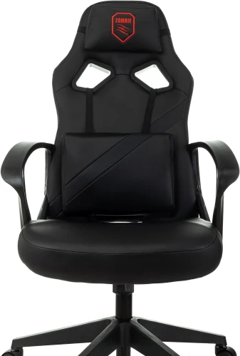 Кресло игровое Zombie 300 черный эко.кожа крестов. пластик пластик черный