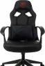Кресло игровое Zombie 300 черный эко.кожа крестов. пластик пластик черный