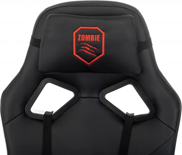 Кресло игровое Zombie 300 черный эко.кожа крестов. пластик пластик черный