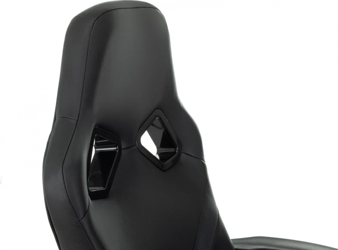 Кресло игровое Zombie 300 черный эко.кожа крестов. пластик пластик черный