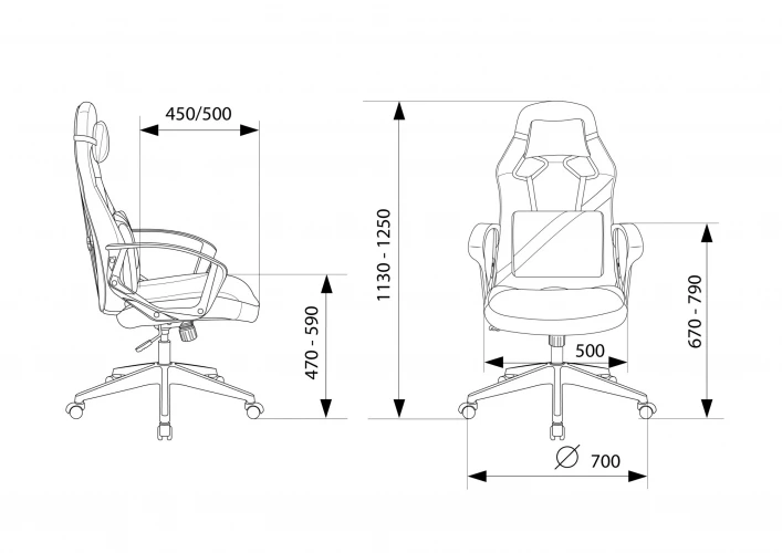 Кресло игровое Zombie 300 черный эко.кожа крестов. пластик пластик черный
